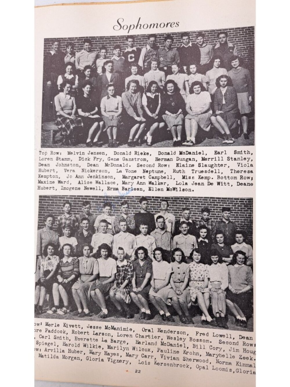 Vintage 1946 Concordia High School Yearbook Kansas Hurkaru Spiral Bound 62 Pages - Picture 7 of 11
